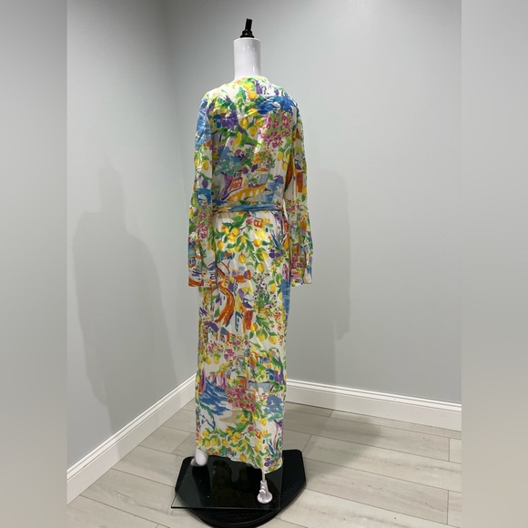 $2790 RALPH LAUREN COLLECTION
Collinson Printed Linen Voile Wrap Gown size8 - Picture 7 of 10